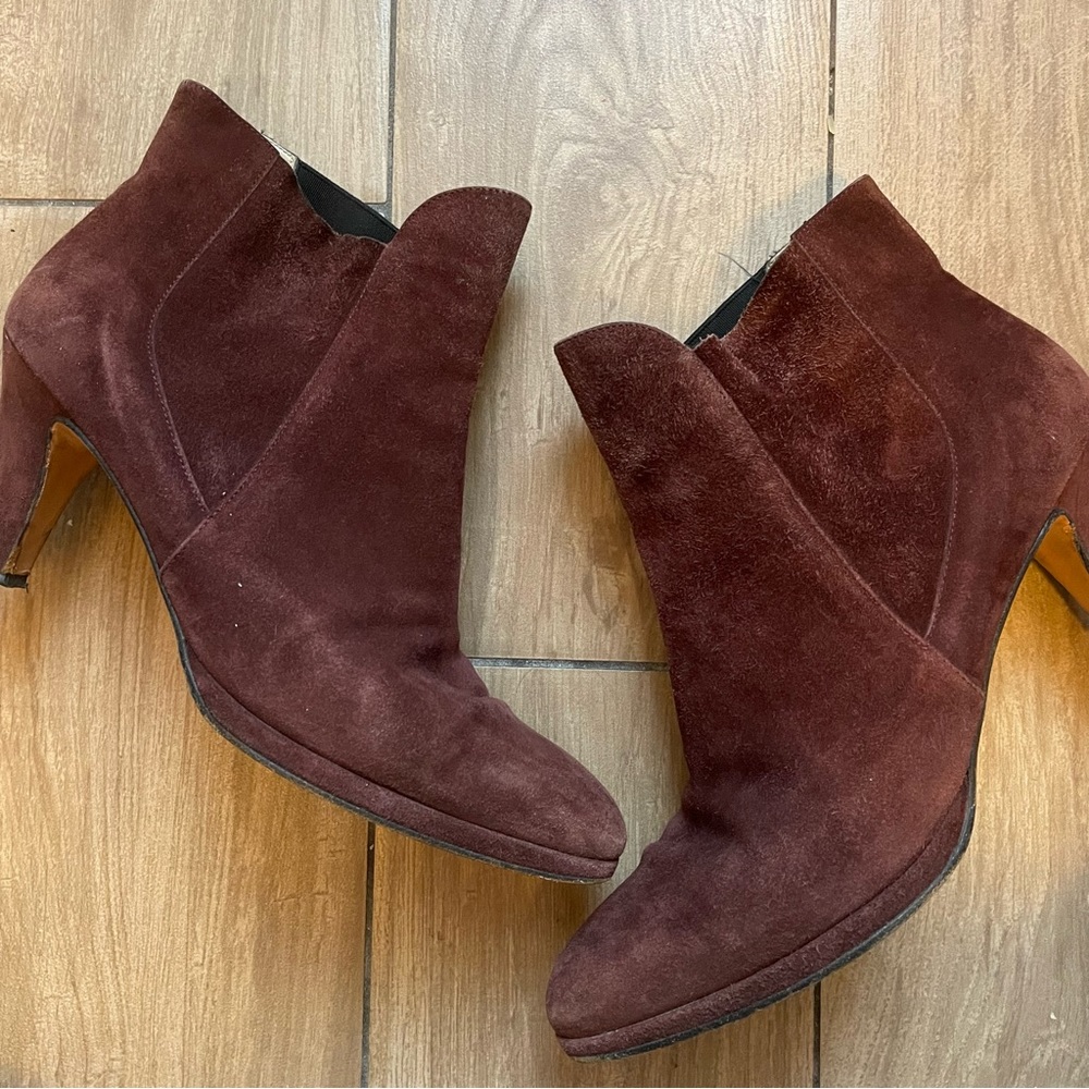 Salvatore Ferragamo Brown Suede Ankle Booties